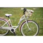 Dámsky retro bicykel 28" Lavida Kenda 3-prevodový Bielo-ružový
